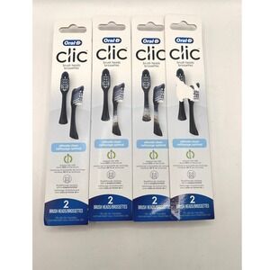 Oral-B CLIC Toothbrush Replacement Brush Heads Ultimate Clean 4 pks of 2